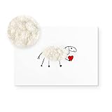 Inkognito Plüsch Postkarte, Anlass: ''flauschig'' im Motiv: ''Plüschkarte Schaf mit Herz'',...