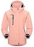 YSENTO Damen Wanderjacke Wasserdicht Outdoor Jacke Leicht Windbreaker Übergangsjacke Regenjacke...