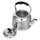 CLISPEED Wasserkocher mit Ergonomischem Griff Pfeifender Teekessel für Induktions Elektro und...