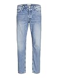 JACK & JONES Straight Leg Jeans Loose Fit Relaxed Denim Vintage Style mit Knopfleiste JJICHRIS...