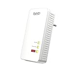 AVM FRITZ!Powerline 1260 Single-Adapter (1.200 MBit/s, WLAN-Access Point, ideal für Media-Streaming...