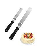 FUGLUS 2PCS Winkelpalette Edelstahl Set, Tortenmesser und Kuchenmesser zum Backen und...