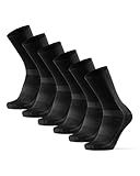 DANISH ENDURANCE Fahrradsocken Regular für Herren & Damen 3 Paare (Schwarz, EU 43-47)