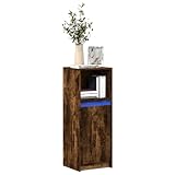 UTSRABFA LED-Sideboard Räuchereiche gartenschrank Schrank for Wohnzimmer Büro 38x34x100 cm...