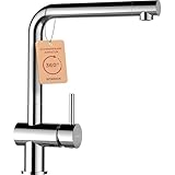 SCHOCK® EPOS Chrom Einhebelmischer I Küchenarmatur mit Festauslauf I Schwenkbarer Auslauf 360° I...