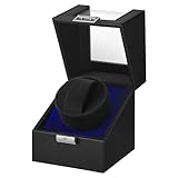 SONGMICS Uhrenbeweger, Automatik Uhrenbeweger 1 Uhr, Uhrenbox, Premium-Motor, mit LED-Licht,...