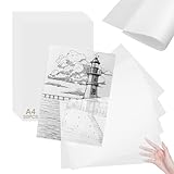 50 Blatt Durchsichtige Papier, Weiß Transparentpapier, Tracing Paper Hohe Transparenz, 55 g/m²...