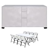 Abdeckung für Terrassenmöbel, rechteckig, für Tisch und Liege, UV-beständig, atmungsaktiv,...