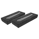 Gadpiparty 2 Stück Krawattenbox aus Robustem Karton Stilvolle Geschenkverpackung für Herren...