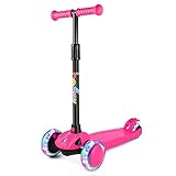 BELEEV Roller Kinder Scooter 3 Räder für Mädchen & Jungen, Kinderroller mit Led Licht Räder, 5...