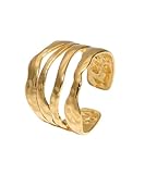 Positiva Jewelry Vergoldeter Verstellbarer Ring 18K – Wasserfest & Langlebig – Edler Damen...
