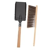 LOORGVEL Kaminbesen und Schaufel Set aus Robustem Metall und Holz Vielseitiges...