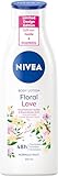 NIVEA Floral Love Body Lotion Limited Edition, feuchtigkeitsspendende Körpercreme mit Duft nach...