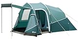 PORTAL Zelt 3 Perosonen Camping Zelt Wasserdicht 3000mm mit Vorzelt Fenster 3 Mann Tunnelzelt...