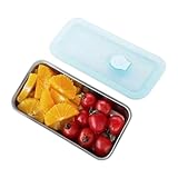 Generisch Edelstahl Snackbehälter Für Kinder | Wiederverwendbare Metall Brotdose Mit Doppelfach |...