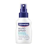 Hansaplast Wundspray (50 ml), zur antiseptischen Wundreinigung durch mechanische Spülung, Spray...