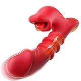 Cacuola Vibrator Sex Spielzeug für die Frau, 50 Mal/Min Intensiv Stoßen Gleitring Lecken Dildo,...