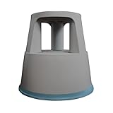 Westcott Rollhocker Dunkelgrau | Tritthocker mit 3 Gleitrollen | Stopautomatik bei Belastung | max....