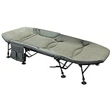 Karpfenliege XXL Vlies Angelliege MK-Angelsport Bed Chair 8-Bein Liege mit Matratze (204 x 93 x 40...