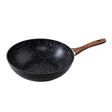 Wenco Premium Wok-Pfanne, Ø 28 cm, Induktionsgeeignet, Aluminium mit Antihaftbeschichtung,...