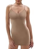 SHAPERX Miederkleider Shapewear Slips Damen Bauchweg Formender Bodys Shaper Slip-Kleid Unter dem...