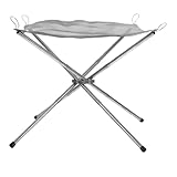 MOTHNUR Edelstahl Outdoor Feuerstelle Faltbarer Holzofen Camping Grillrost Tragbar Abnehmbar Robust...