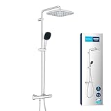 GROHE Vitalio 250, Duschsystem wassersparend 8l pro Min (Regendusche mit Thermostat, schwenkbare...