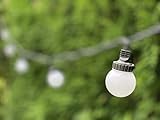 LEDZEIT- Profi Serie - LED Verlängerung Glühbirnen Lichterkette, ohne Netzkabel, 5m, 10 Kugeln,...