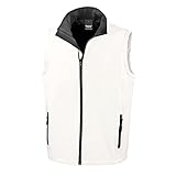 Result Herren Core Printable Bodywarmer Jacke, Weiß (WHI/Blk R232mwhbkmd), L