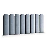 Muralo - Samt Wandkissen Stoff Polster-Paneel für Schlafzimmer Wohnzimmer Bett Wandpolster...