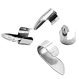 vhbw Finger-Pick Set 1x Daumenpick, 3x Fingerpick Gitarrenzubehör kompatibel mit Gitarren Ersatz...