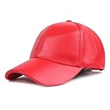 Schirmmütze für Herren und Damen, verstellbar, Leder, RD1, Einheitsgröße