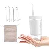 Munddusche Kabellos - Munddusche Testsieger Water Flosser for Teeth 3 Modi & 4 Düsen, IPX7...