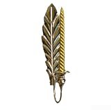 Europäischer Wand-Kerzenhalter aus Schmiedeeisen mit langen Blättern für Flur, Wohnzimmer oder...