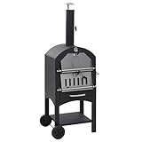 vidaXL Pizzaofen Gartenofen Smoker Grill Pizza Ofen Gartengrill Pizzastein