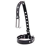CYGzeon SM Bondage Halsbänder Mit Nasenhaken BDSM Leder Halsband Metall Nase Haken Kopfgeschirr...