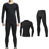Thermounterwäsche Herren,thermische Unterwäsche Ski,Winter Funktionsunterwäsche Set,Warm Weich...