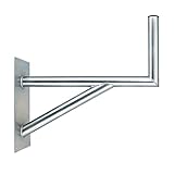 Premium X 60cm Wandhalter mit Stützelement Stahl verzinkt Ø 48mm Winkel Wand-Halterung für...