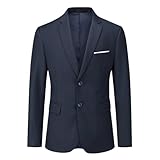 Allthemen Sakko Herren Slim Fit Anzugjacke Business Blazer 2 Knöpfe Sakko für Hochzeit Freizeit...