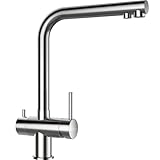 SCHOCK Küchenarmatur VITUS – Hochdruck Armatur aus Edelstahl mit Festauslauf und Standard...