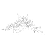 TOGEVAL 2 Stück Kunstperlen, Haarkamm Für Die Braut, Hochzeit, Blatt, Braut-kopfschmuck,...
