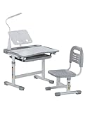 VEVOR Schreibtisch Set Kinderschreibtisch Arbeitstisch und Stuhl höhenverstellbare (53-71 cm)...