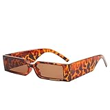Hip Hop Sonnenbrille mit kleinem Rahmen, rechteckig, for Herren und Damen, Sport, Fahren, UV400,...