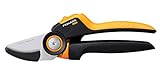 Fiskars Amboss-Gartenschere, X-series PowerGear, P941, Mit Rollgriff, Für trockene Zweige und...