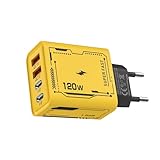 Typ-C-Ladestein, USB-Ladeblock - 120-W-Schnelllade-Wandsteckeradapter Mit 4 Anschlüssen,Tragbares...