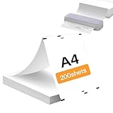 Dulynva 200 Blatt Thermopapier A4 Thermodrucker Papier Schnelltrocknendes Thermo Drucker Papier...