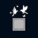 Lichtschaltertattoo Lichtschalteraufkleber Lichtschaltersticker Wandtattoo Wandbild Kolibris mit...