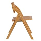 LIMHOME®| Klappstuhl TB008 (Packung, 1 St), Gestell aus Massiveholz FSC®, Sitzfläche aus Rattan