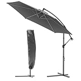 VOUNOT Ampelschirm 300 cm, Sonnenschirm mit Kurbelvorrichtung, Kurbelschirm mit Schutzhülle,...