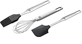 Zwilling Back-Set Twin 3er Set - Edelstahl Backpinsel, Teigschaber, Schneebesen mit Silikon,...